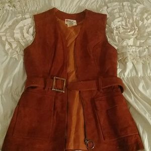 Vintage Gina Teresa 100℅ genuine suede vest